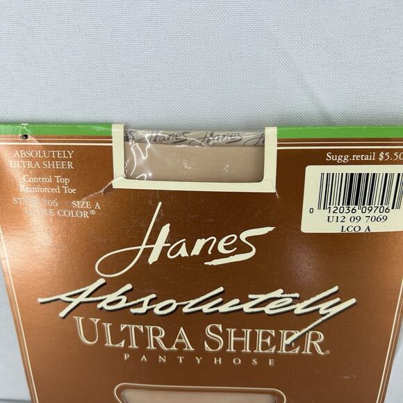 Hanes Absolutely Ultra Sheer Little Color pantyhose size A 706 Reinforced Toe - Picture 8 of 14